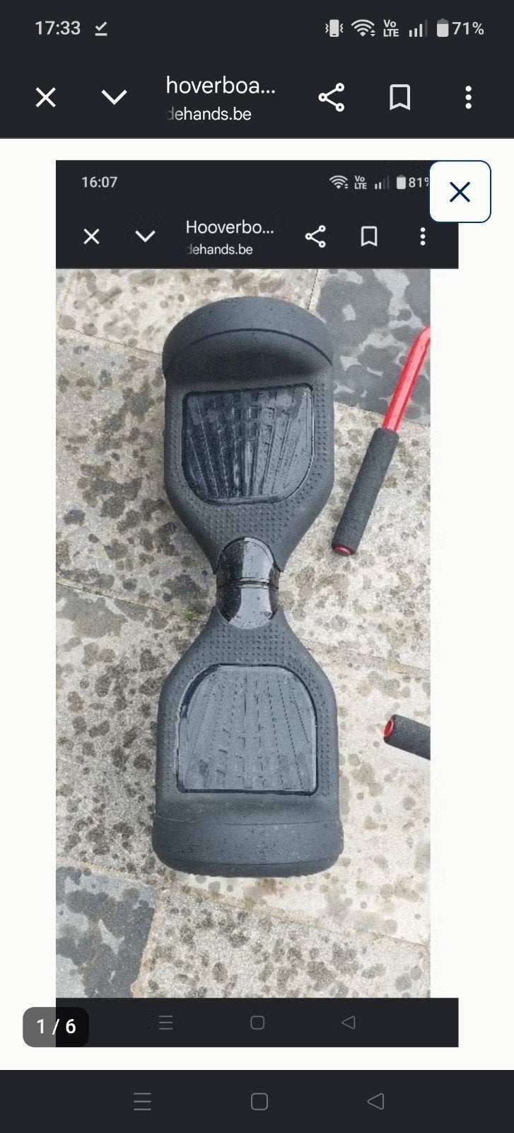 hoverboard met kart, Zo goed als nieuw