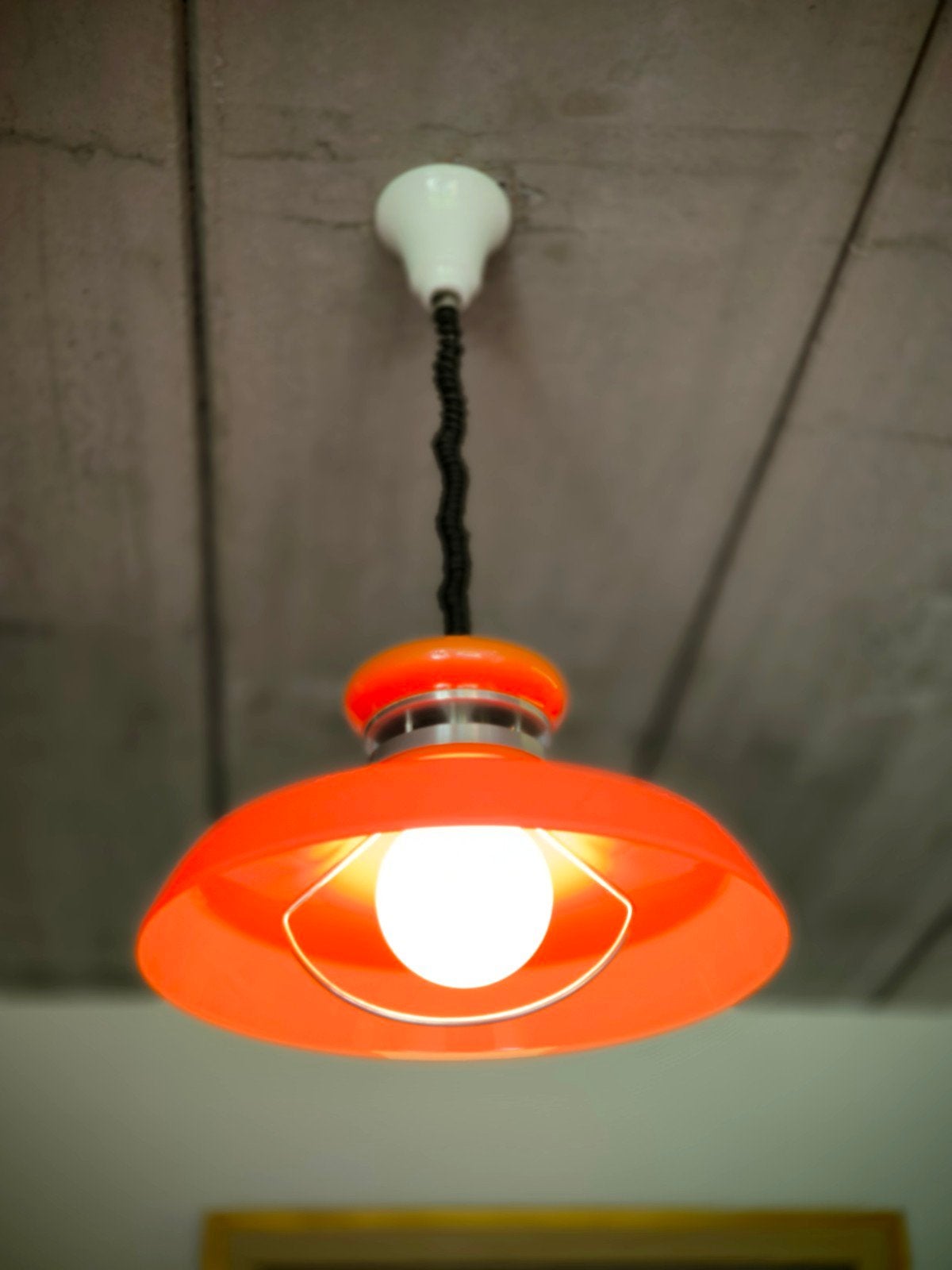 Lampe suspendue Lakro Space-Age, vintage, année 1970s, Enlèvement ou Envoi, Utilisé, Autres matériaux, Space Age vintage