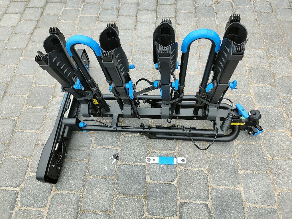 Porte Vélos 4 Vélos BASCULABLE Norauto Rapidbike 4P, Support d'attelage, Pneus larges, 3 vélos ou plus, Comme neuf
