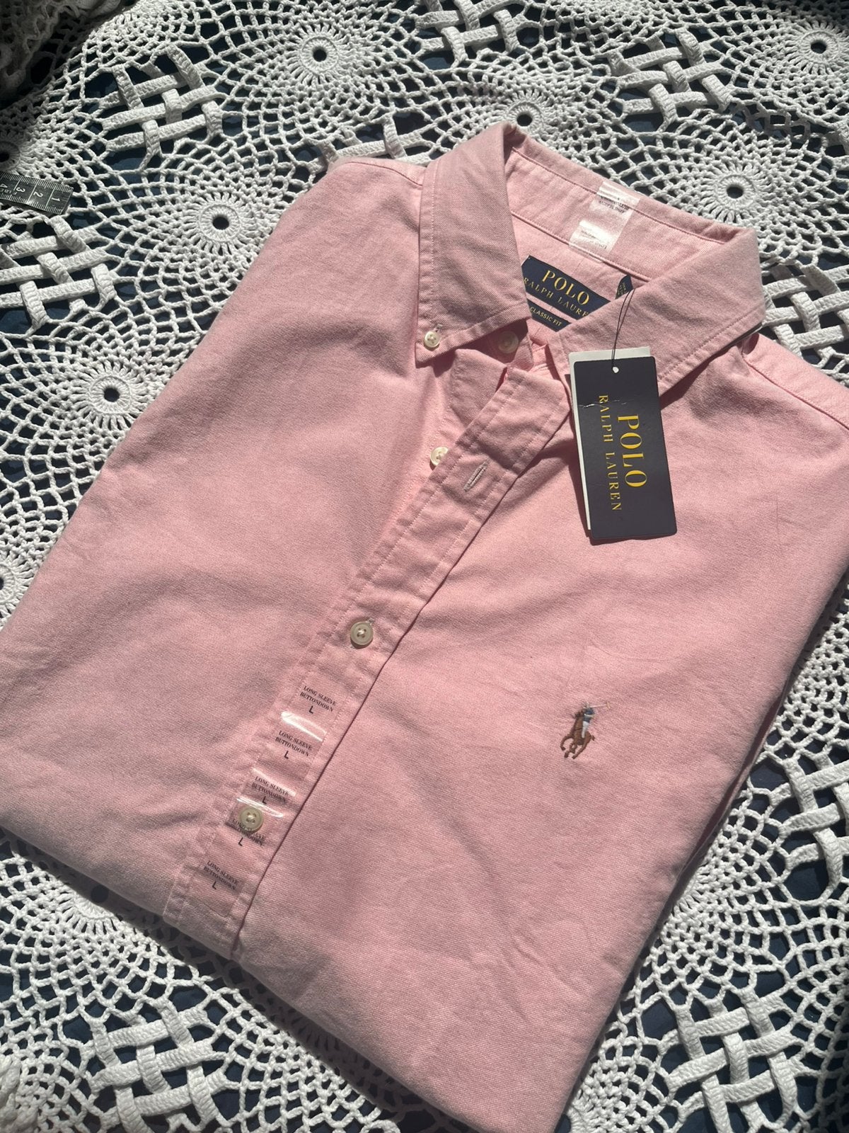 Ralph Lauren hemd nieuw licht roze- L, Enlèvement ou Envoi, Comme neuf, Rose