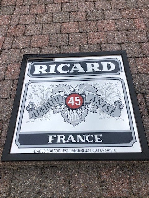 Miroir de café Ricard, Collections, Enlèvement, Utilisé, Panneau publicitaire