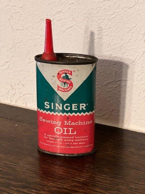 Singer naaimachine olie, oud flesje, Ophalen
