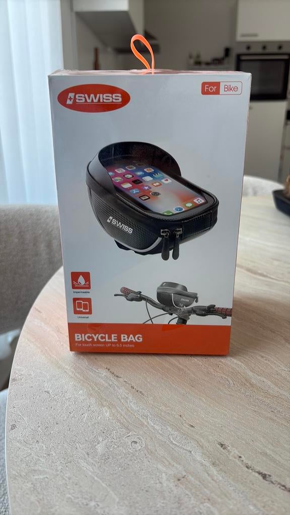 Swiss Bicycle Bag is een waterdichte fietstas/telefoonhouder, Fietsen en Brommers, Fietsaccessoires | Overige Fietsaccessoires