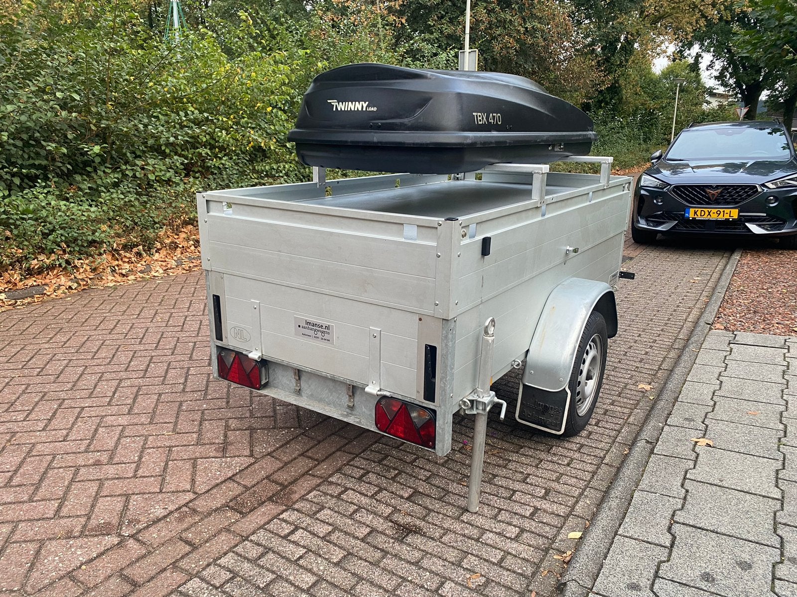 Remorque fermée Anssems GT750 avec coffre de toit, Enlèvement, Comme neuf