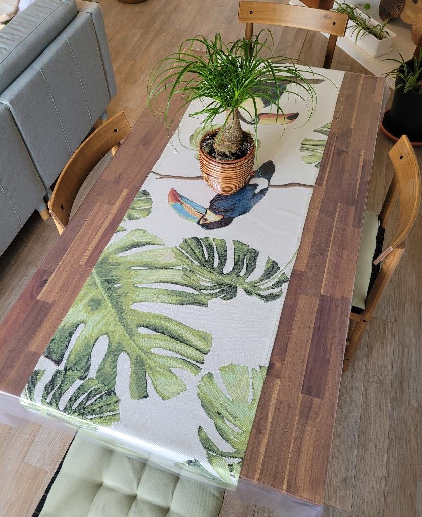 SALLE A MANGER TROPICALE avec 4 CHAISES, Maison & Meubles, Enlèvement, Comme neuf, 4 à 6 chaises