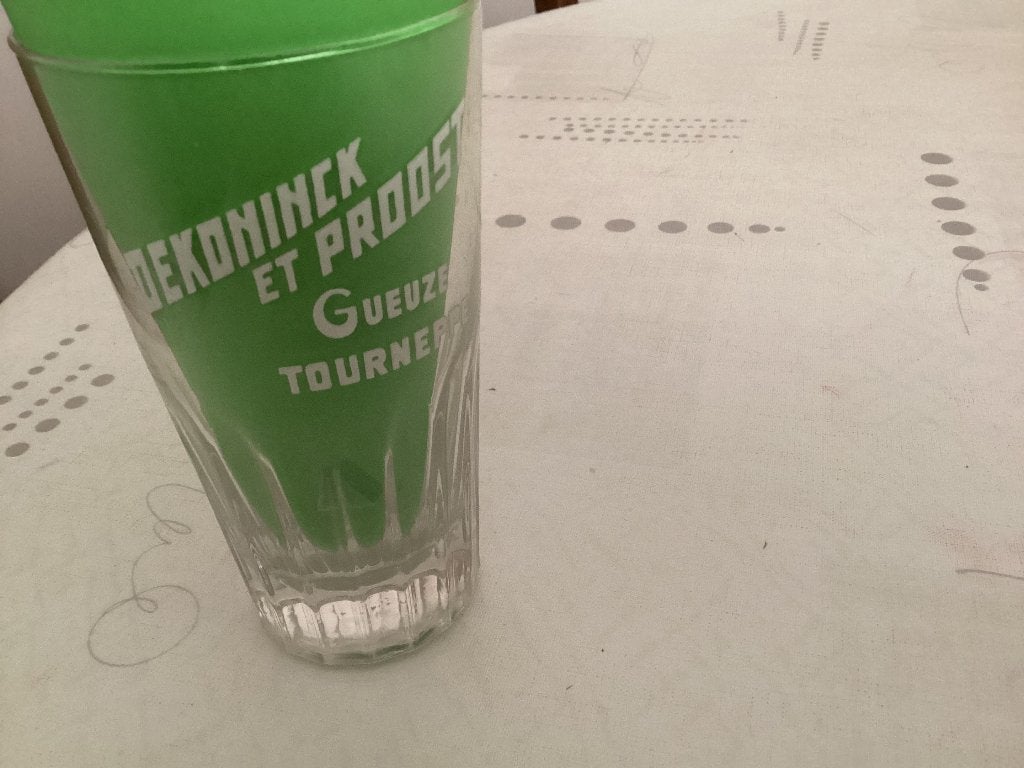 Oud Gueuze glas De Koninck et Proost Tourneppe, Verzamelen, Biermerken, Ophalen of Verzenden, Gebruikt, De Koninck
