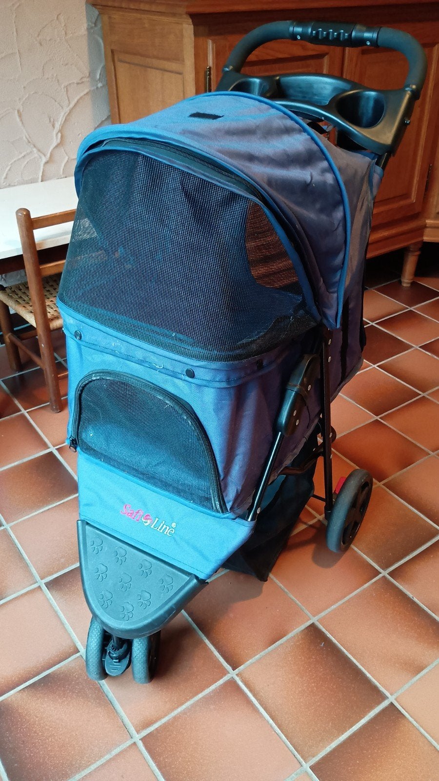 Hondenbuggy voor kleine hond of kat, plooibaar ., Ophalen, Zo goed als nieuw, Hondenbuggy