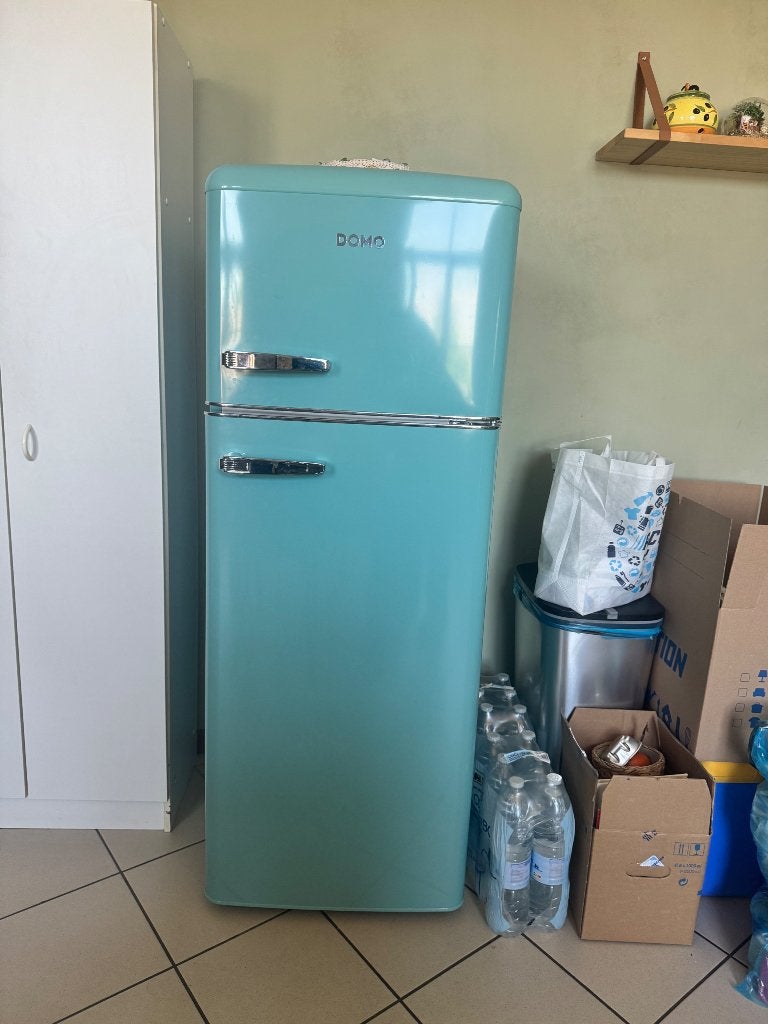 Frigo style vintage, Electroménager, Enlèvement, Comme neuf, Avec compartiment congélateur, Classe énergétique A ou plus économe