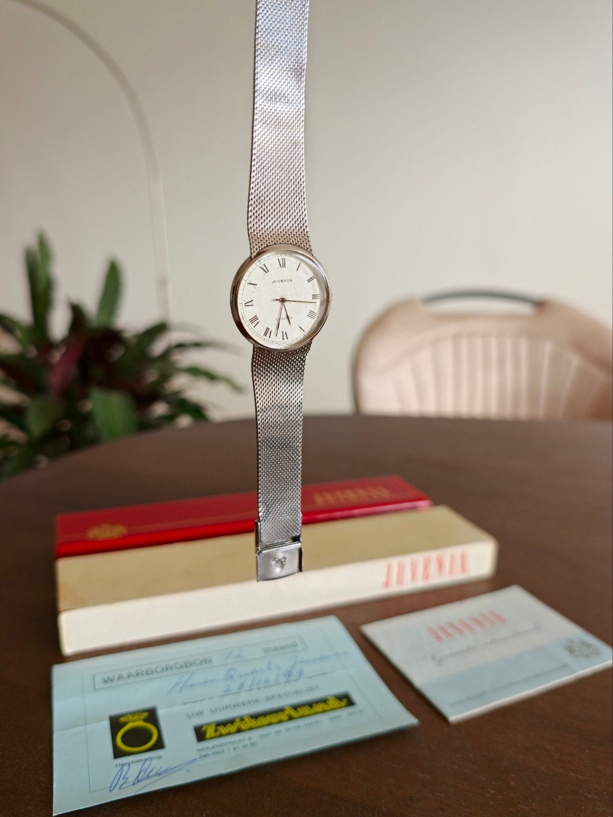 Juvenia quartz heten horloge full set, Ophalen, Zo goed als nieuw, Polshorloge