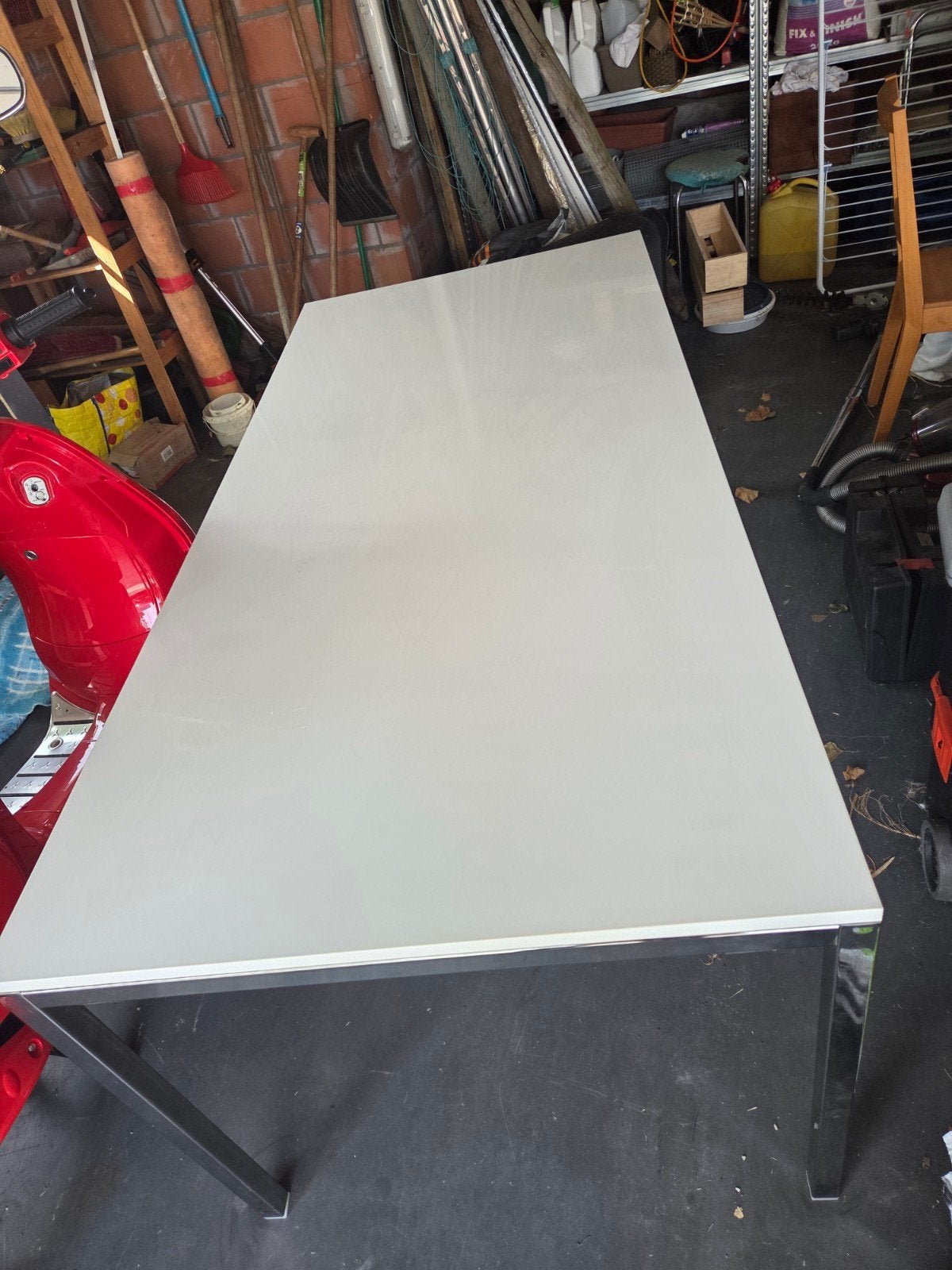 witte tafel, Enlèvement, Utilisé, Cinq personnes ou plus, Rectangulaire