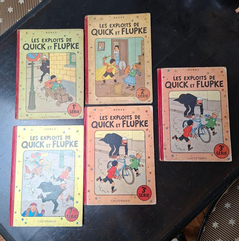lot de 5 quick et flupke, Plusieurs BD, Enlèvement ou Envoi, Utilisé, Hergé