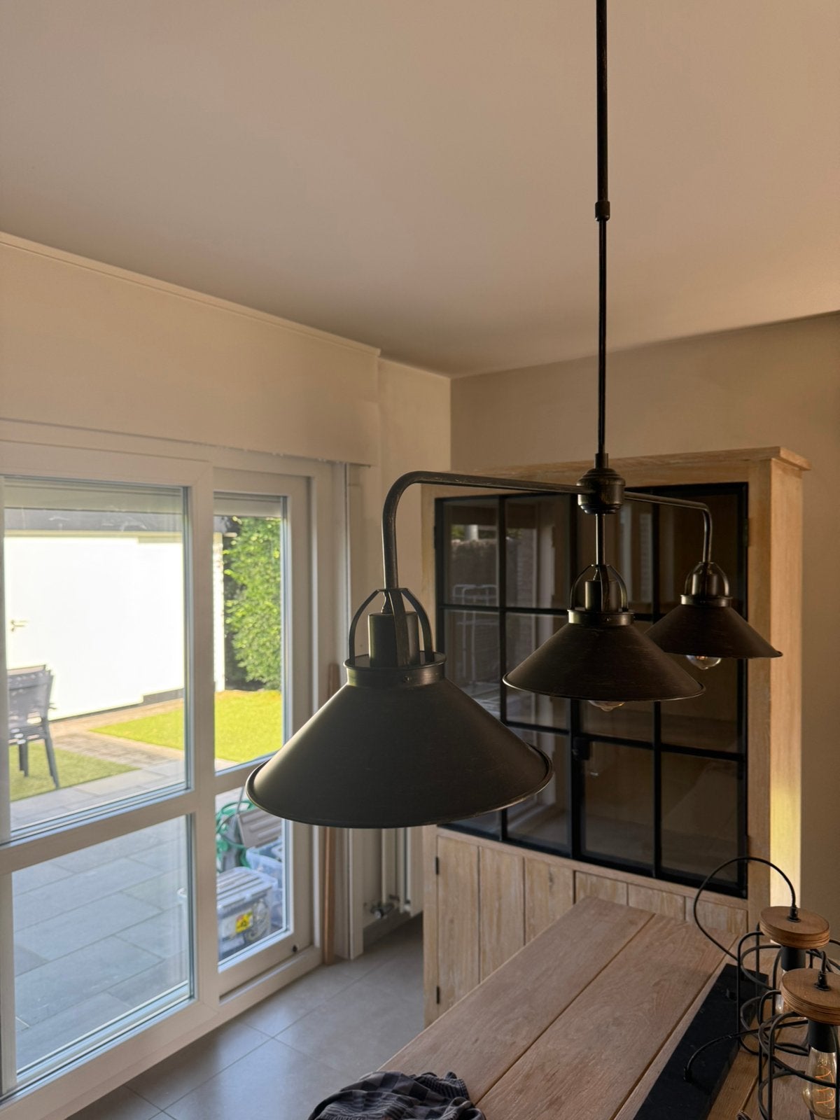 Landelijke verlichting, Huis en Inrichting, Lampen | Hanglampen, Ophalen, Zo goed als nieuw, Metaal, Landelijk