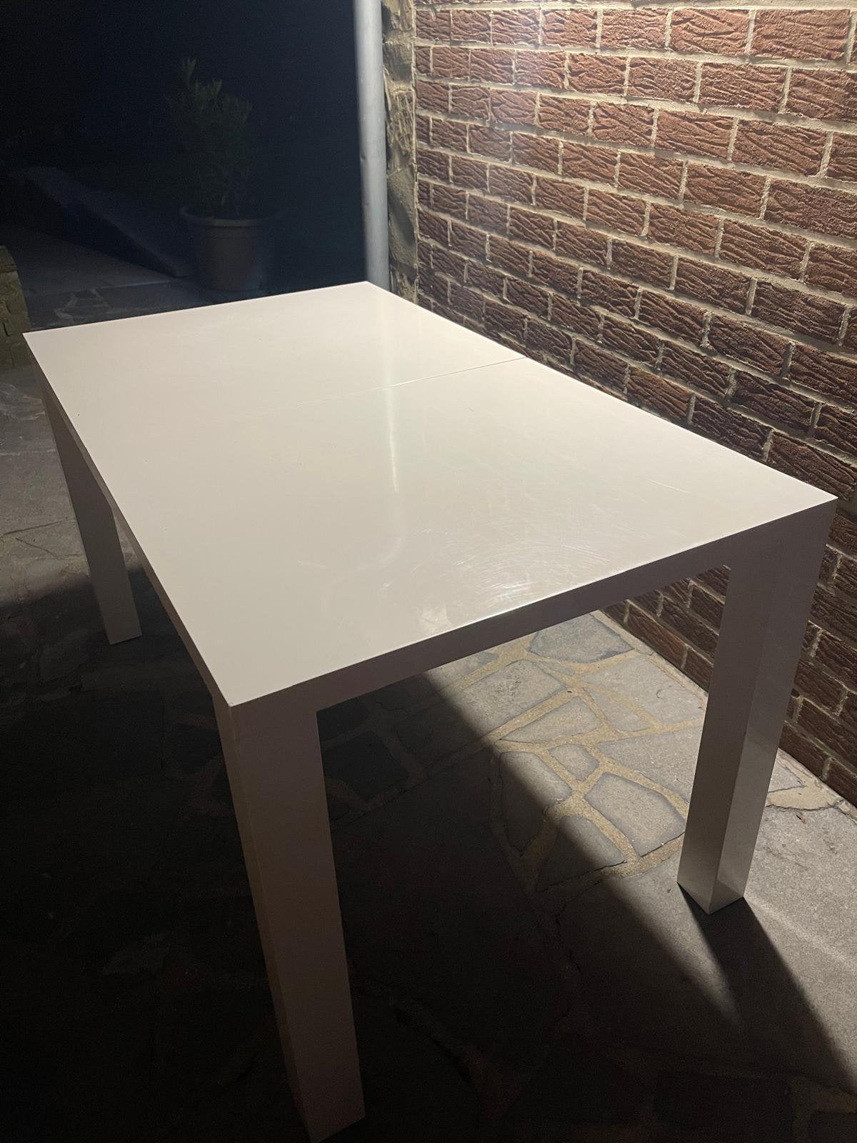 Table blanche extensible, Jardin & Terrasse, Enlèvement, Comme neuf