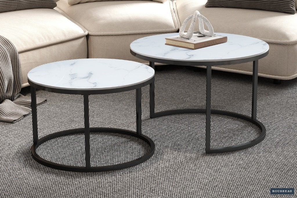 2 Nieuw witte glazen bijzettafels 140 euro compleet., Ophalen, Nieuw