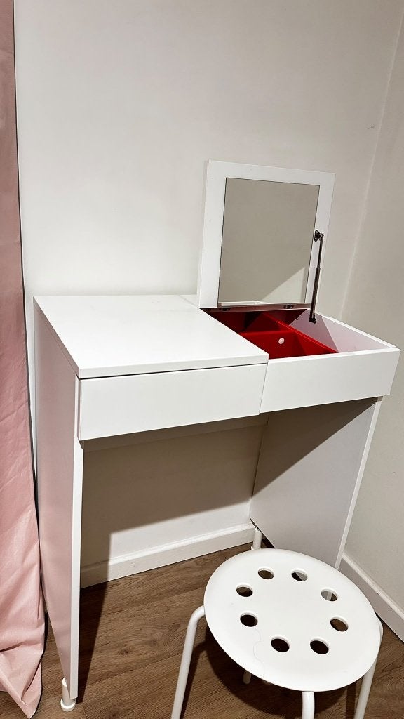 Table de maquillage avec miroir, Moins de 100 cm, Elegant modern, Comme neuf, Enlèvement
