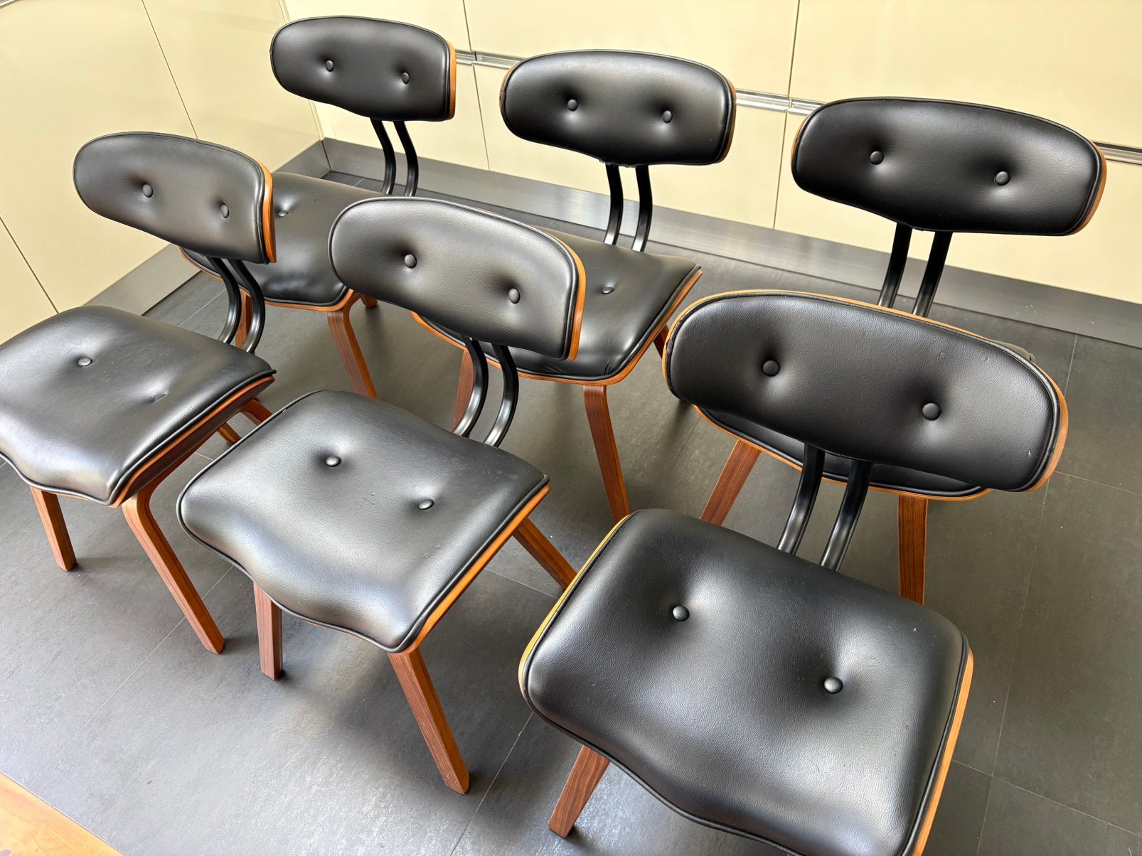 Lot de 6 chaises de salle à manger, Maison & Meubles, Bois, Enlèvement, Scandinave, Noir