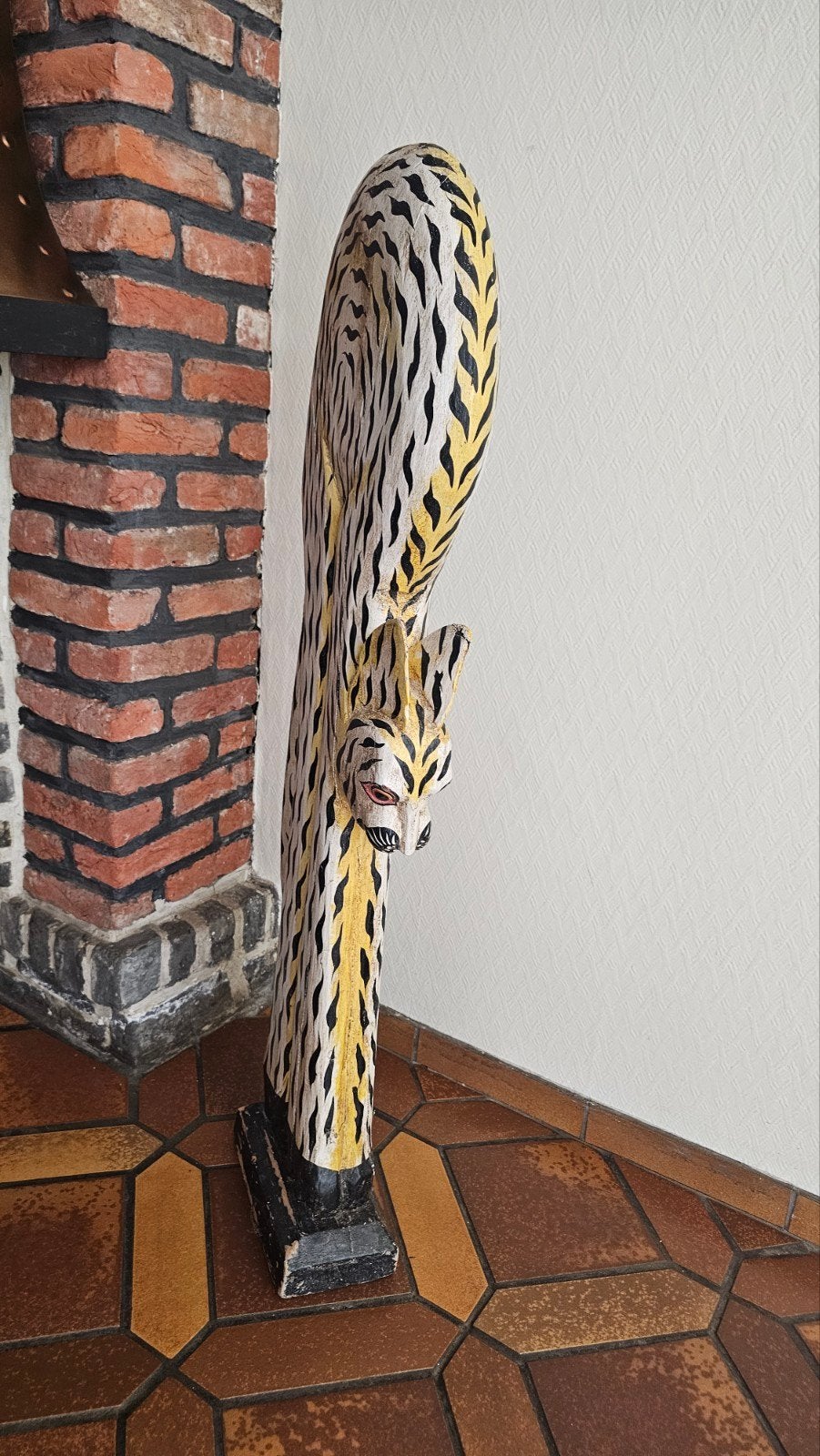 Dit is een vintage, met de hand gesneden en geschild, Antiek en Kunst, Ophalen