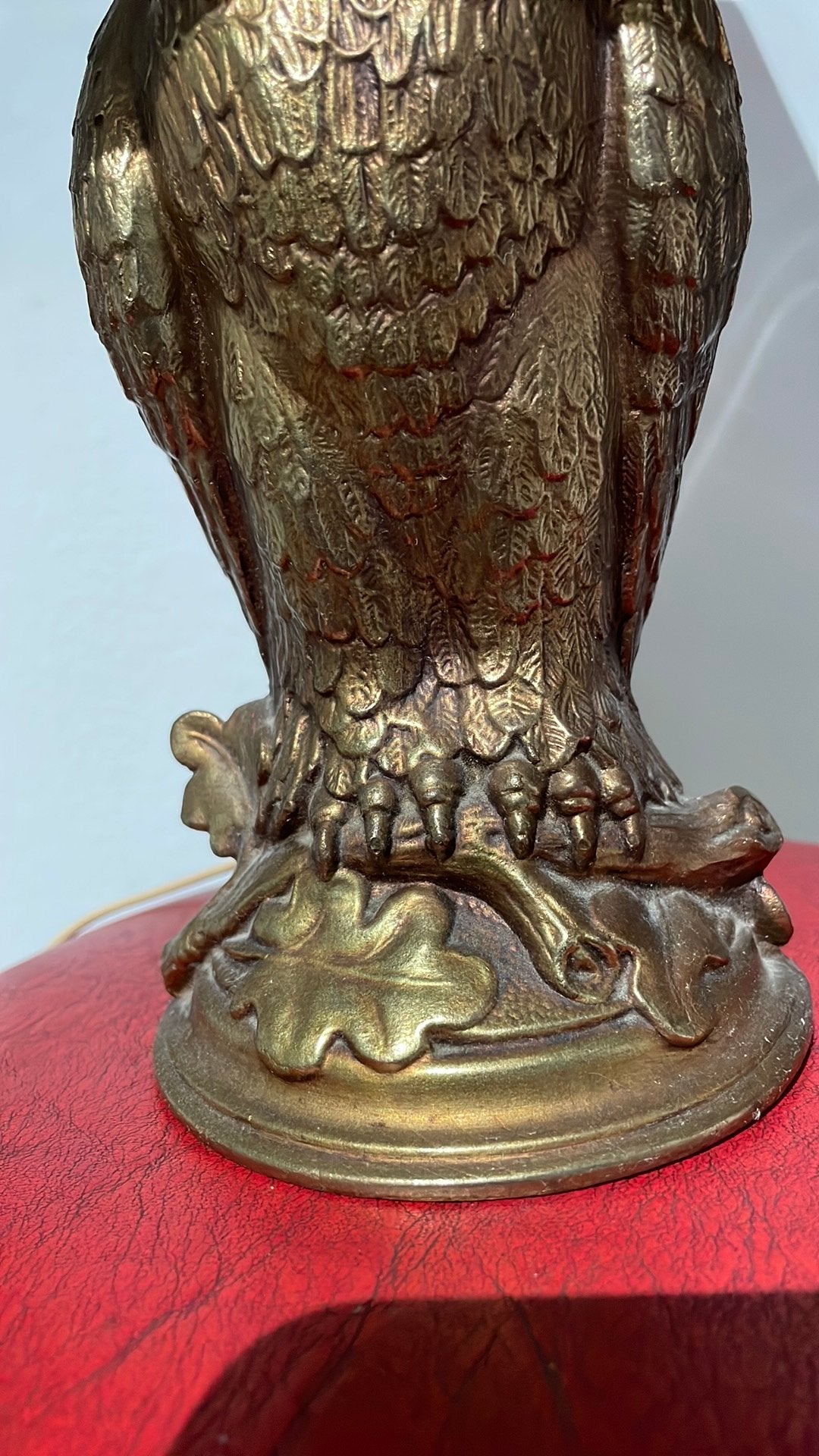 Cette lampe de table vintage en forme de hibou, Enlèvement ou Envoi, 45 cm, Avec éclairage, Métal
