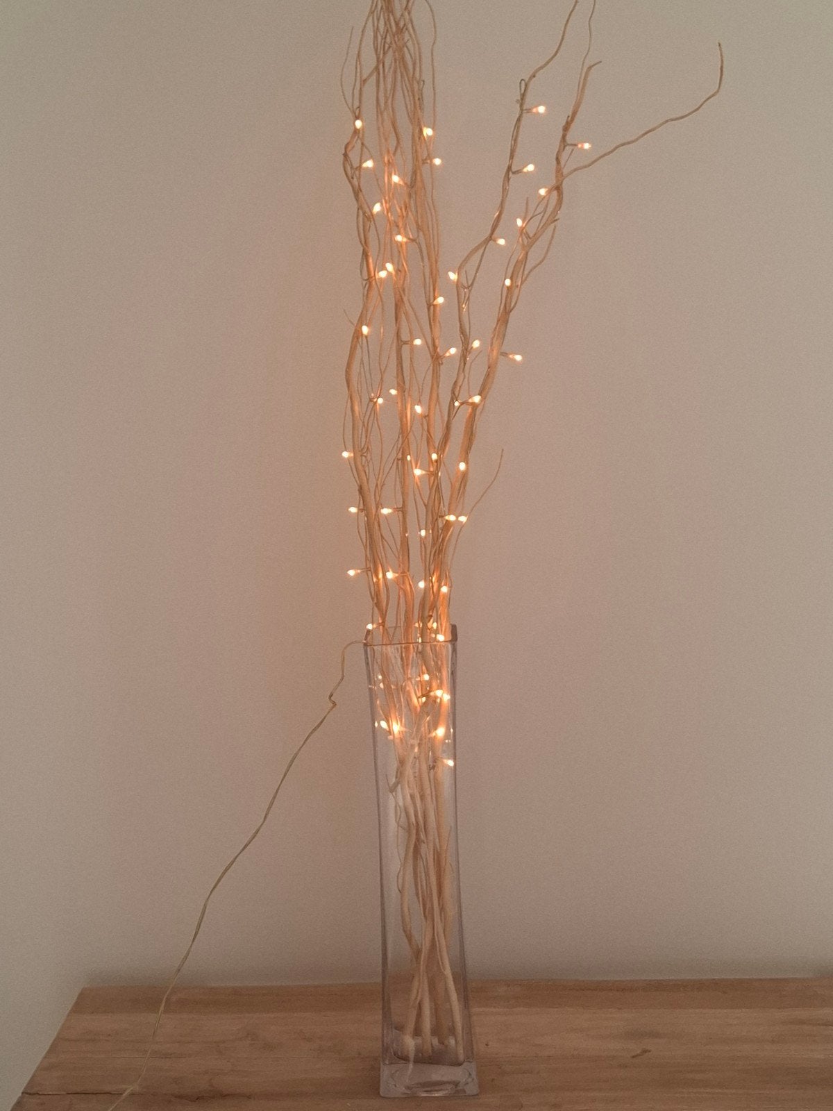 verlichten kersttakkken met vaasje, Huis en Inrichting, Ophalen, Zo goed als nieuw