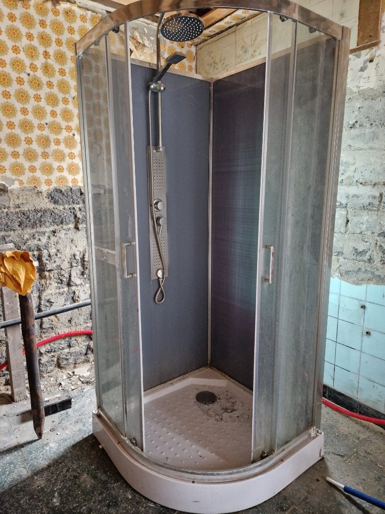 Halfronde douchecabine met regendouche, Doe-het-zelf en Bouw, Ophalen, Gebruikt, Douche