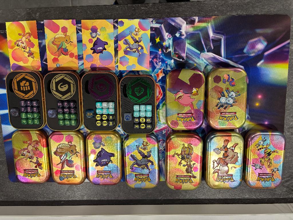 Pokemon toernooi dice pakket blikken set, Kinderen en Baby's, Ophalen of Verzenden, Gebruikt