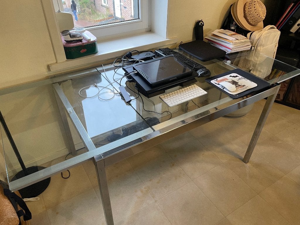 Table extensible IKEA Glivarp (grand modèle), Maison & Meubles, 150 à 200 cm, Cinq personnes ou plus, Verre, Enlèvement