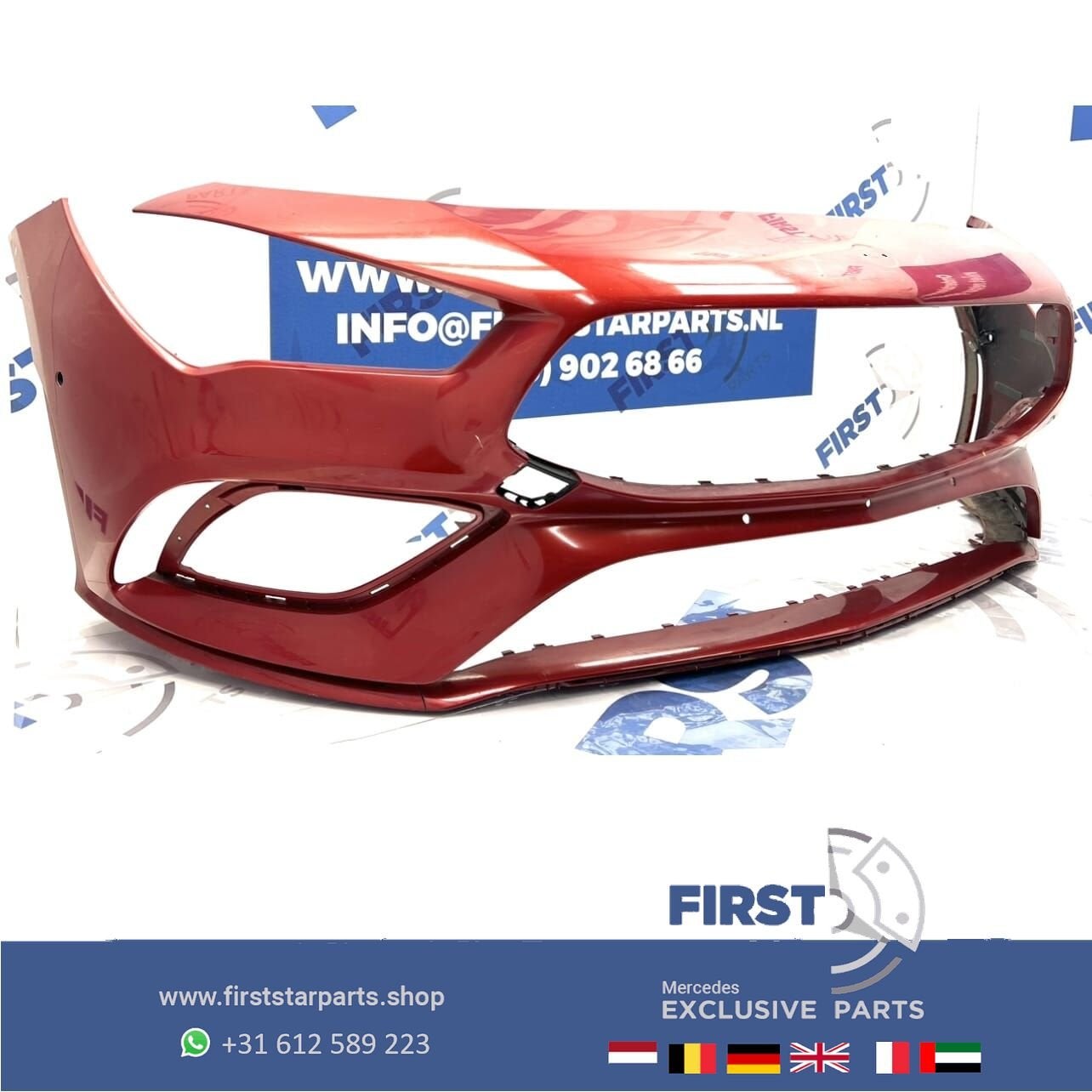 W118 BUMPER CLA AMG VOORBUMPER C118 ZWART WIT GRIJS BLAUW RO, Gebruikt, -, Voor, Ophalen of Verzenden