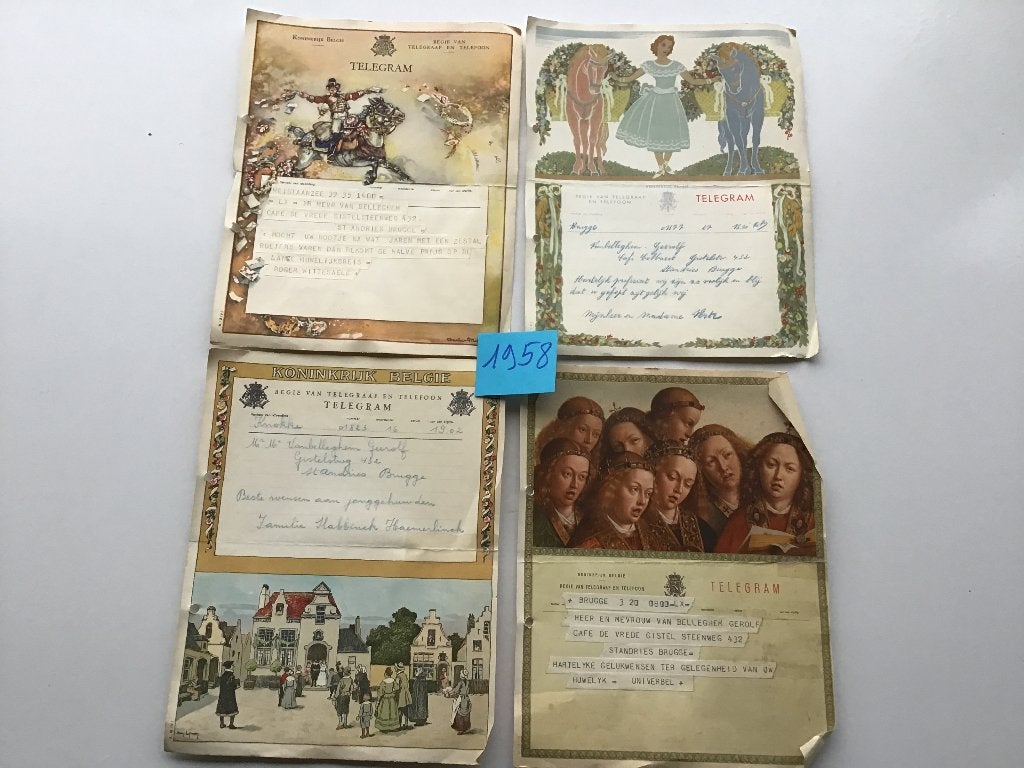 diverse oude telegrammen van 1949 (gratis verzending), Verzamelen, Ophalen of Verzenden