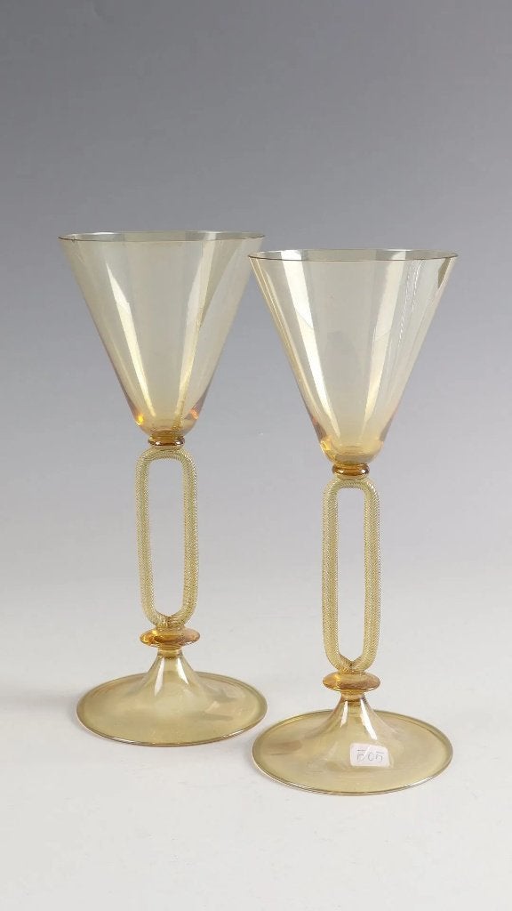 2 VERRES ARTISTIQUES MURANO, Antiquités & Art, Art | Autres Art, Enlèvement ou Envoi
