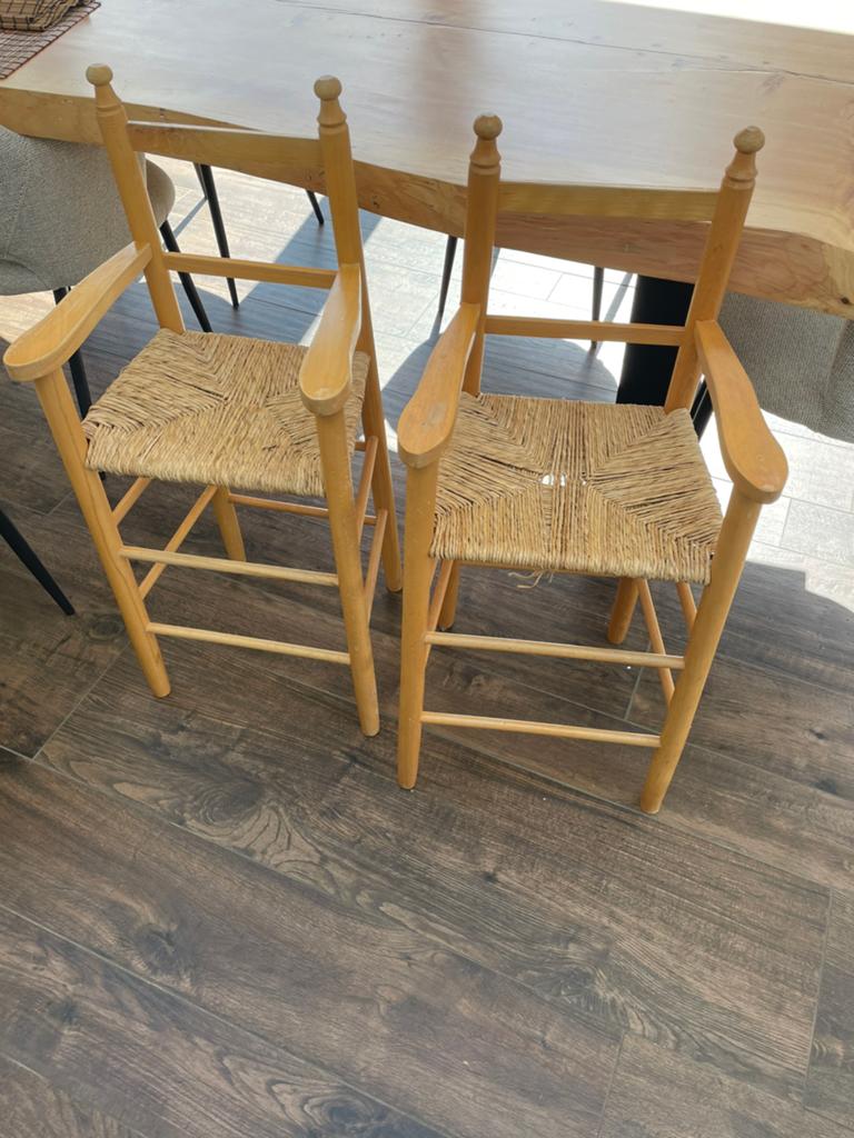 Deux chaises hautes bébé en bois, Enfants & Bébés, Enlèvement, Utilisé, Autres types