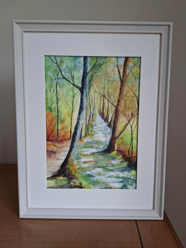 Aquarelle originale peinte main, Antiquités & Art, Art | Peinture | Classique, Enlèvement ou Envoi