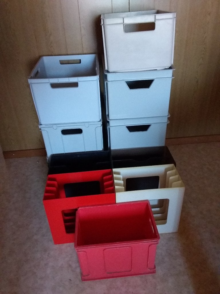 Meerdere bakken voor vinyl platen Lp's, Ophalen, 12 inch, LP