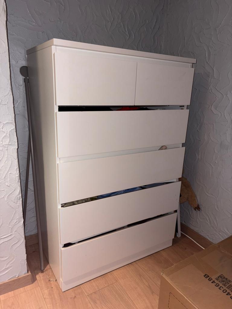Commode blanche, Maison & Meubles, Armoires | Commodes, 25 à 50 cm, 5 tiroirs ou plus, 100 à 150 cm, Utilisé