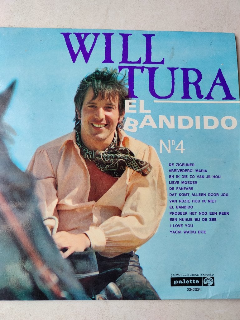 Will tura 4 op rode Palette: El bandido, Verzenden, 1960 - 1969, 7 inch, Pop