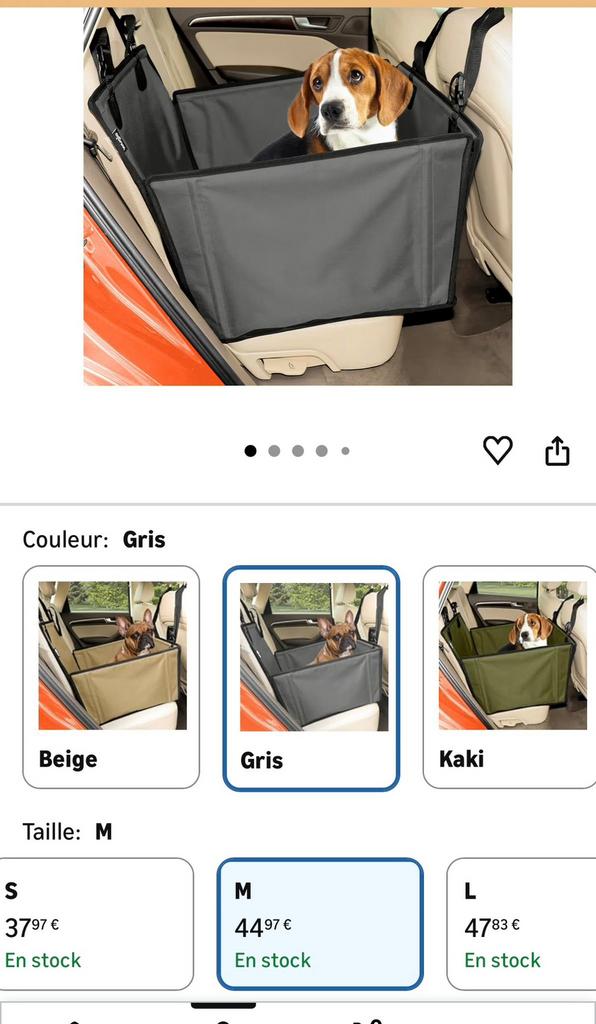 Panier chien voiture, Animaux & Accessoires, Accessoires pour chiens, Enlèvement, Comme neuf