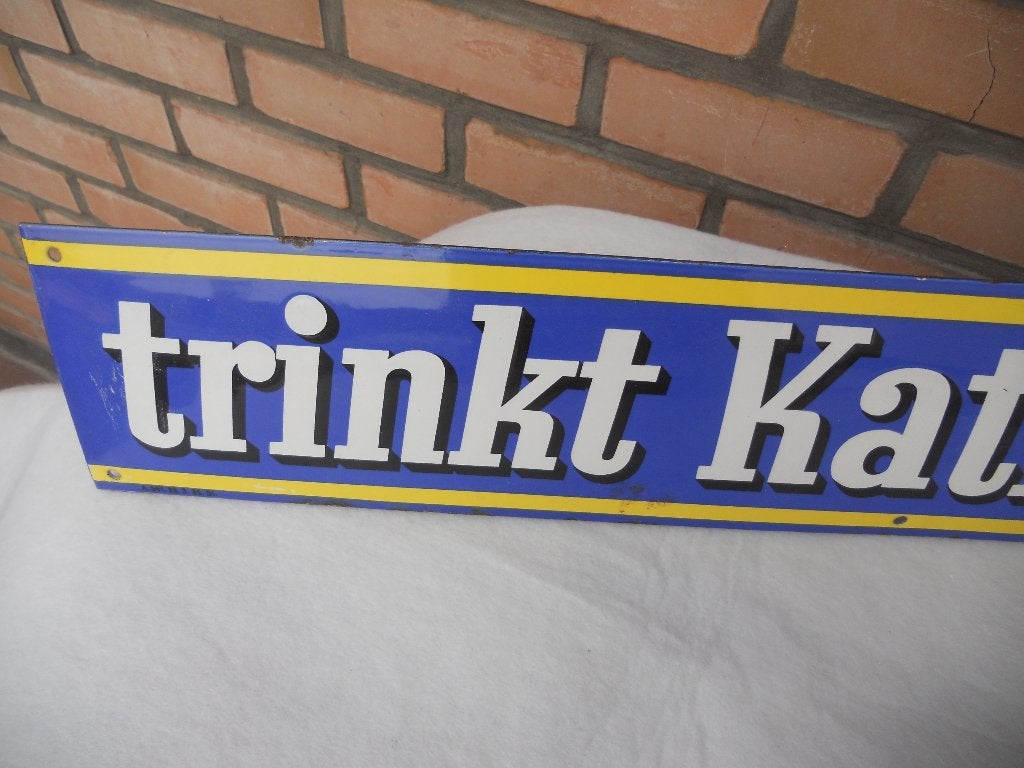 oud emaille bord "Kathreiner", 1934, Verzenden, Gebruikt, Reclamebord