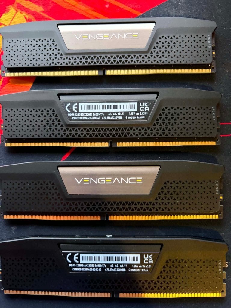 Corsair vengeance 4X32 (123gb), Computers en Software, Desktop Pc's, 64 GB of meer, Gebruikt, Ophalen of Verzenden, Gaming