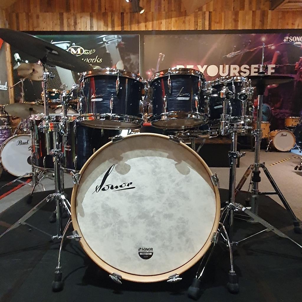 Sonor Vintage in Vintage Black Slate: laatste unieke set!, Muziek en Instrumenten, Drumstellen en Slagwerk, Ophalen of Verzenden