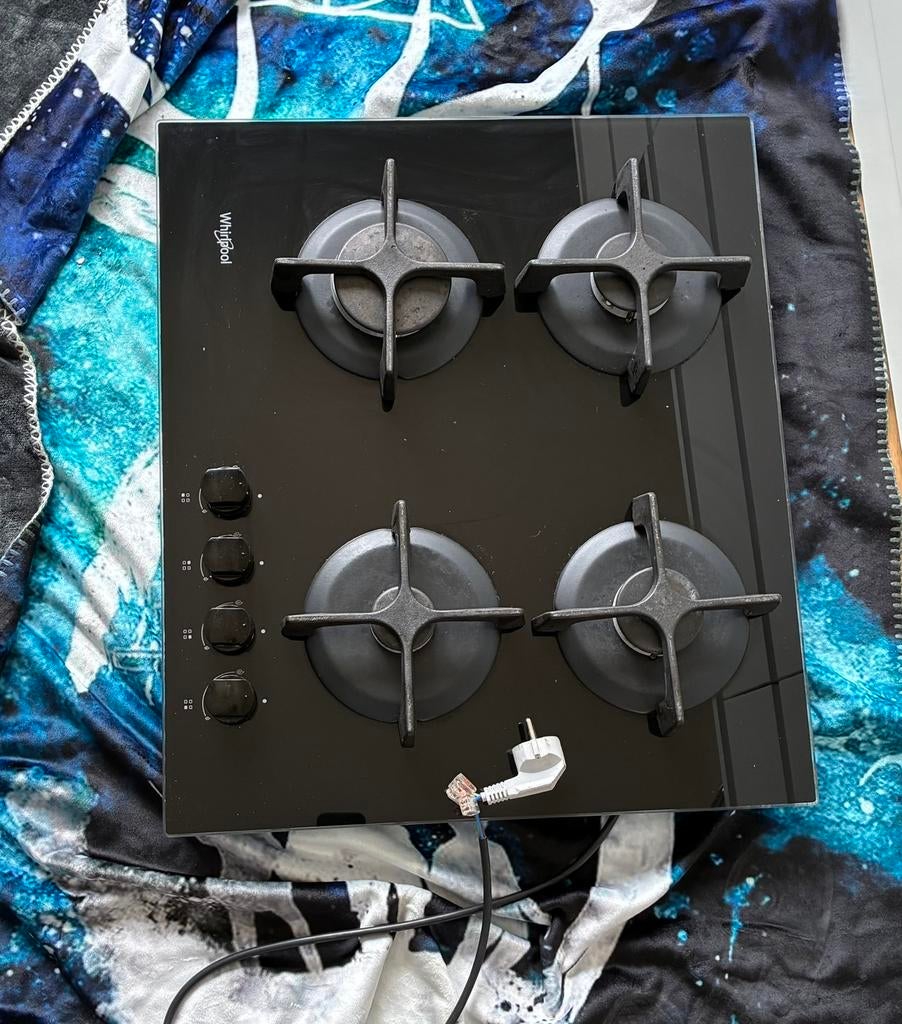 Gaskookplaat Whirlpool 2024, Elektronische apparatuur, Kookplaten, Ophalen, 4 kookzones, Zo goed als nieuw, Inbouw