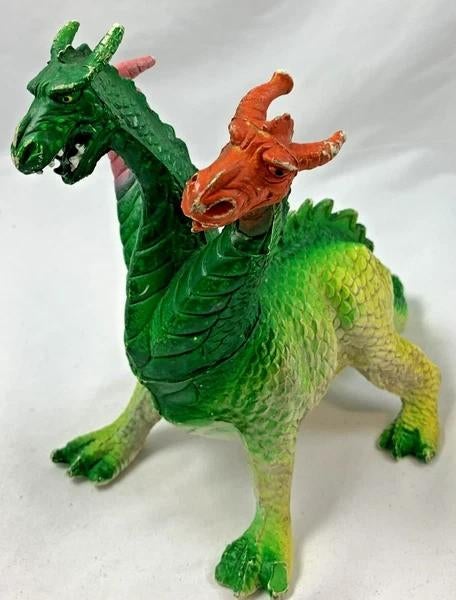 Figurine vintage Chitech 1984 Dragon Hydra Verte Orange MOTU, Envoi, Comme neuf