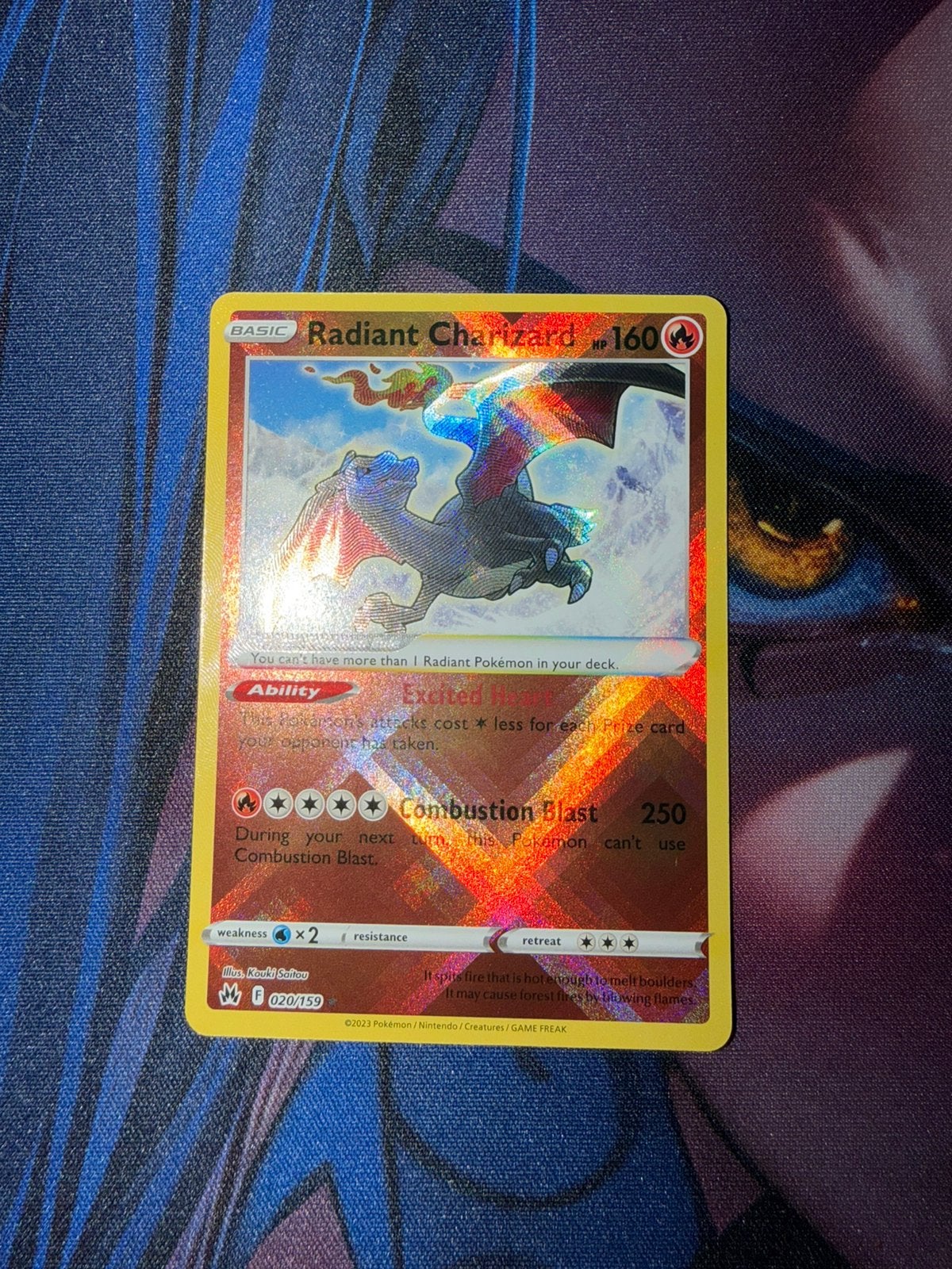 Radiant Charizard (Crown Zenith), Ophalen of Verzenden, Zo goed als nieuw, Losse kaart, Foil