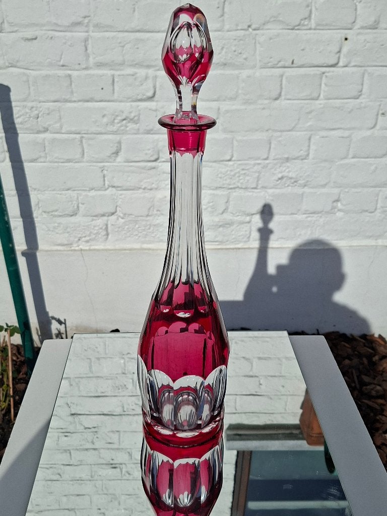 Grande carafe du Val Saint Lambert. Signé, Ophalen