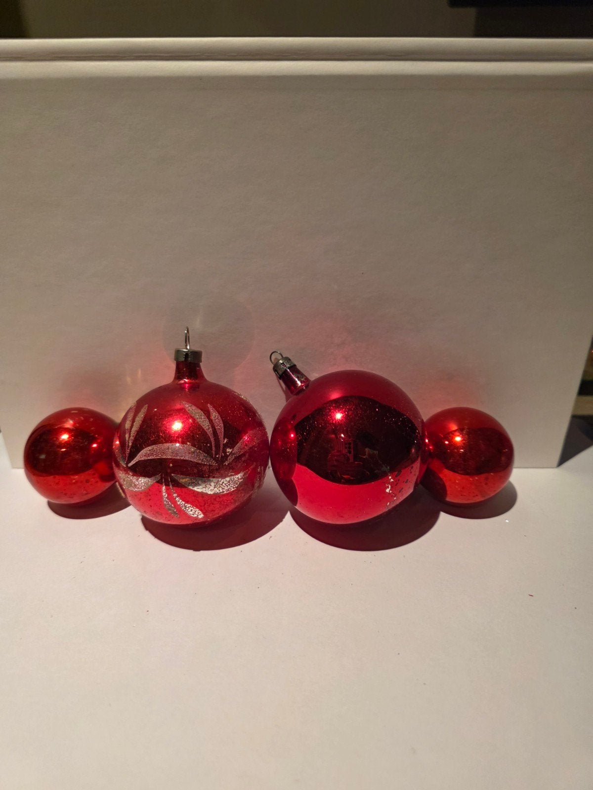 vier vintage rode ballen, Ophalen of Verzenden, Gebruikt