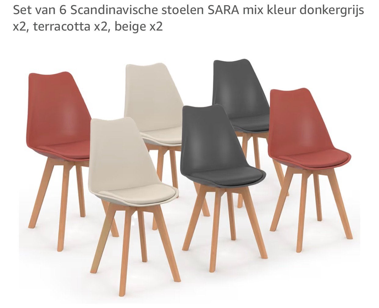 6 nieuwe stoelen, Maison & Meubles, Chaises, Neuf, Autres couleurs, Synthétique, Enlèvement