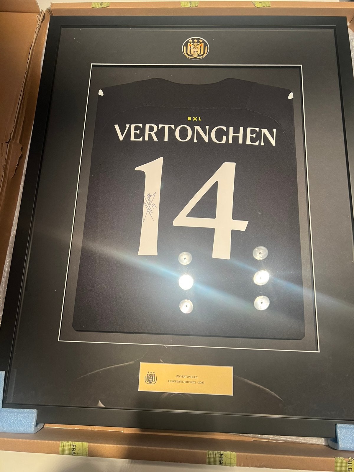 Jan Vertonghen gesigneerd shirt in kader Anderlecht, Ophalen, Nieuw, Shirt