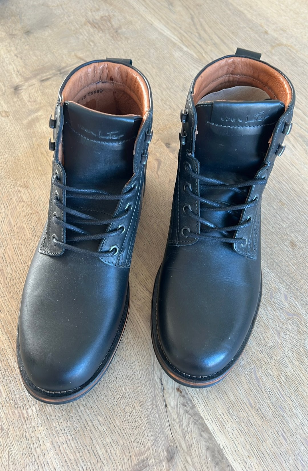 Nieuw - Van Lier leren veterboots – zwart – maat 40 nieuw, Kleding | Heren, Ophalen of Verzenden, Zo goed als nieuw, Zwart