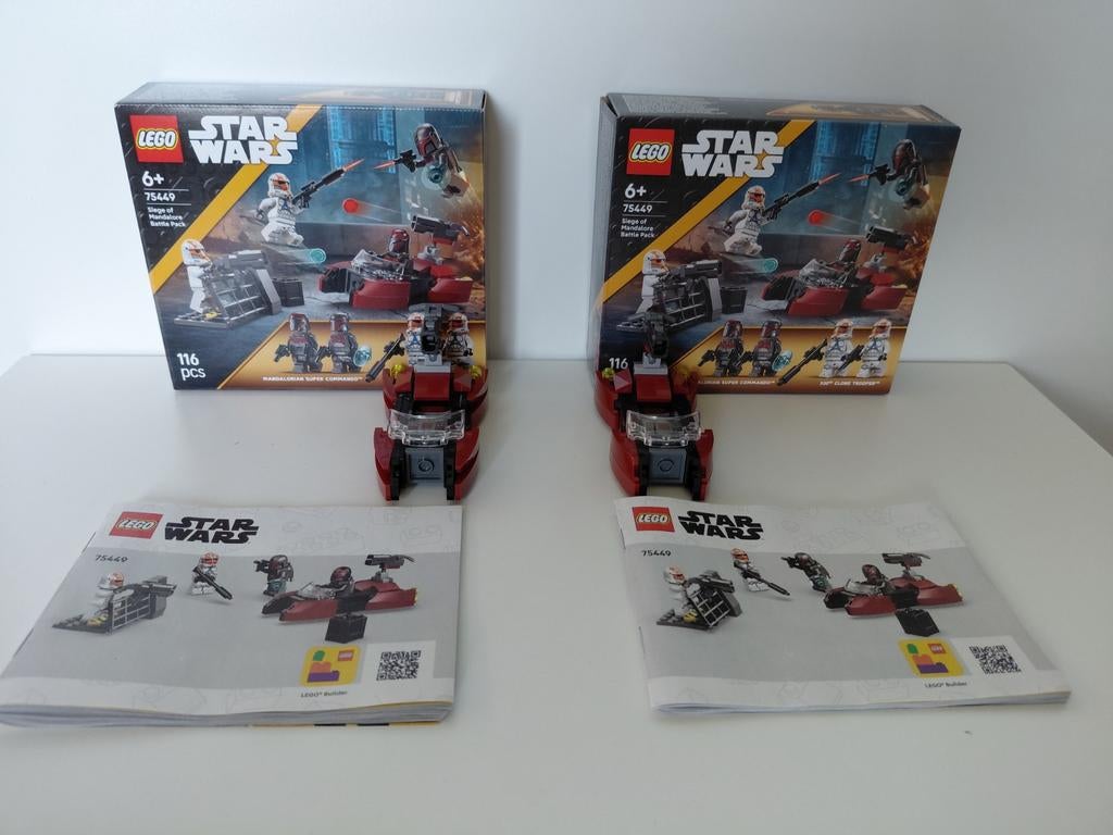 2 x Speeder Mandalorian LEGO Star Wars (sans figurines), Envoi, Comme neuf, Briques en vrac, Lego