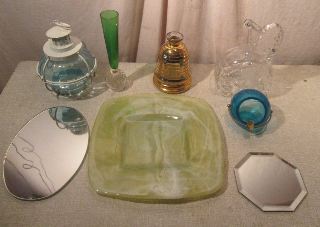 Magnifique lot de vieux objets en verre, Enlèvement ou Envoi