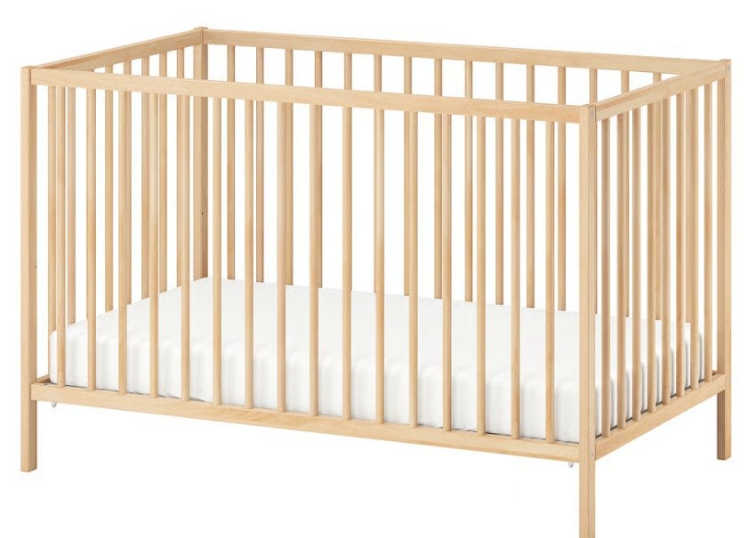 Babybed + Matras zo goed als nieuw, Matelas, Moins de 70 cm, Comme neuf, Enlèvement