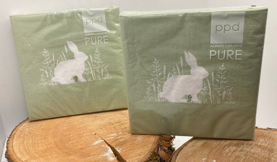 PAPIEREN LUNCH SERVETTEN EASTER GREEN 25X25 CM, Huis en Inrichting, Keuken | Textiel, Ophalen of Verzenden, Nieuw, Overige materialen